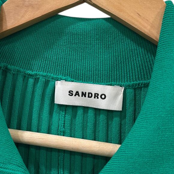 Sandro Lorel Ribbed Pointelle Knit Maxi Dress - Picture 8 of 9